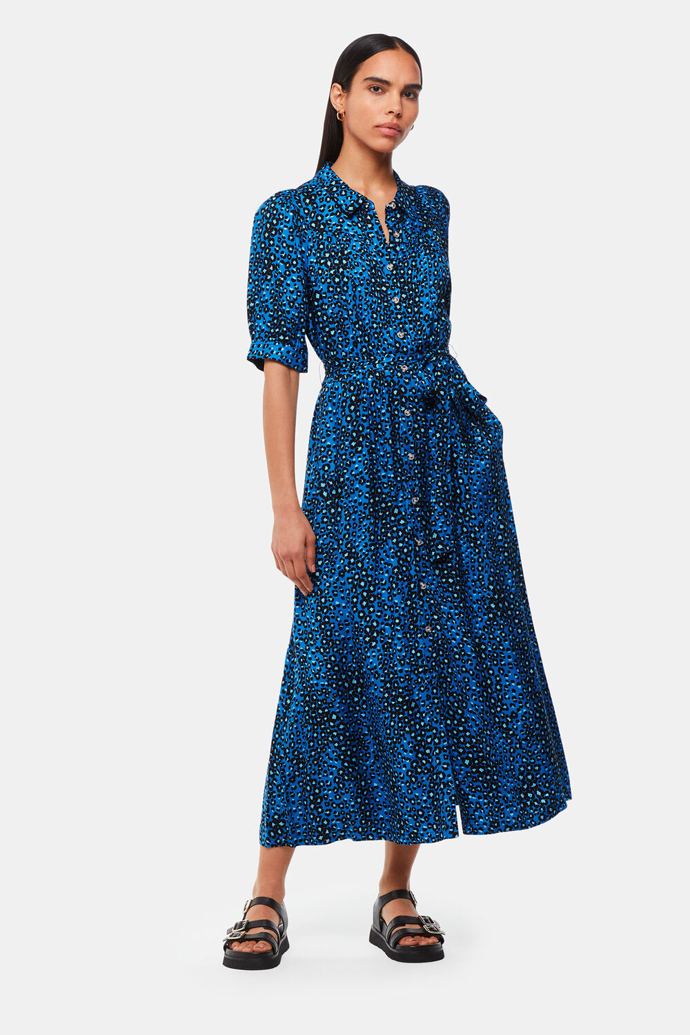 Painted Leopard Midi Dress